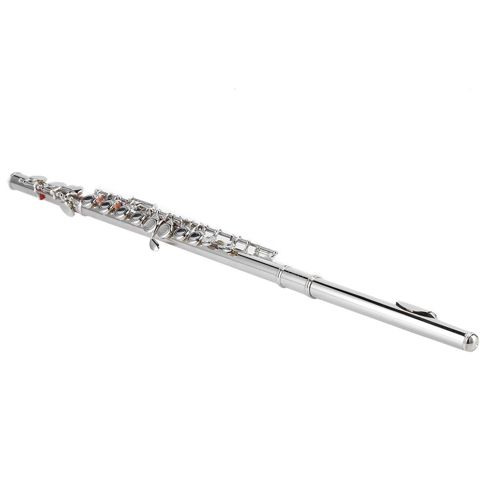 Flute Silver Sterling Beginner Children Adult Professional Test Playing Musical Instruments