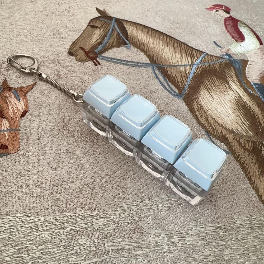 

Button Keycap Finger Keyboard Caps DIY Keyboard Pinch Toy New Fidget Keychain Adult синій