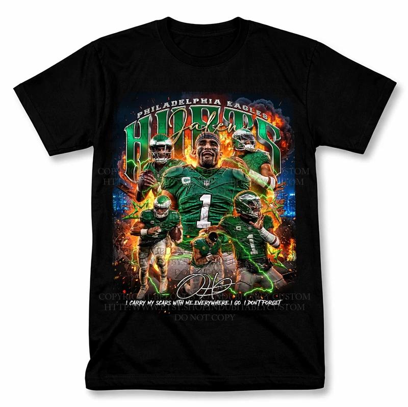 

Jalen Hurts Philadelphia Eagles Graphic T Shirt Vintage Football Fan Tee XL