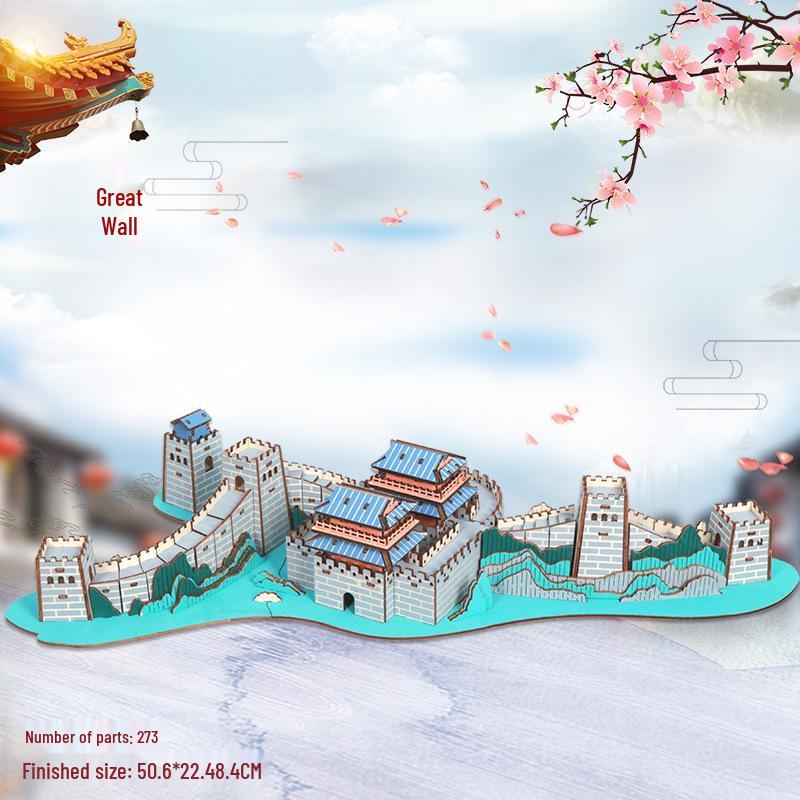 Chinese-Style 3D DIY Wooden Villa Model Kit