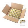 Hexagonal Glass Bottles for Honey, Jam, and Chili Sauce - 45 Sealed Mini Bottles