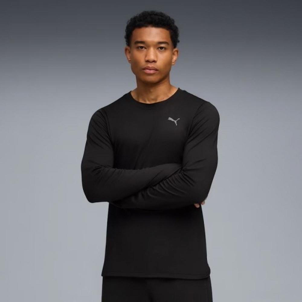 PuMa Men S Running Long Sleeve T ShirT M cloudSpun lS Tee 01 Puma Black/S(90)