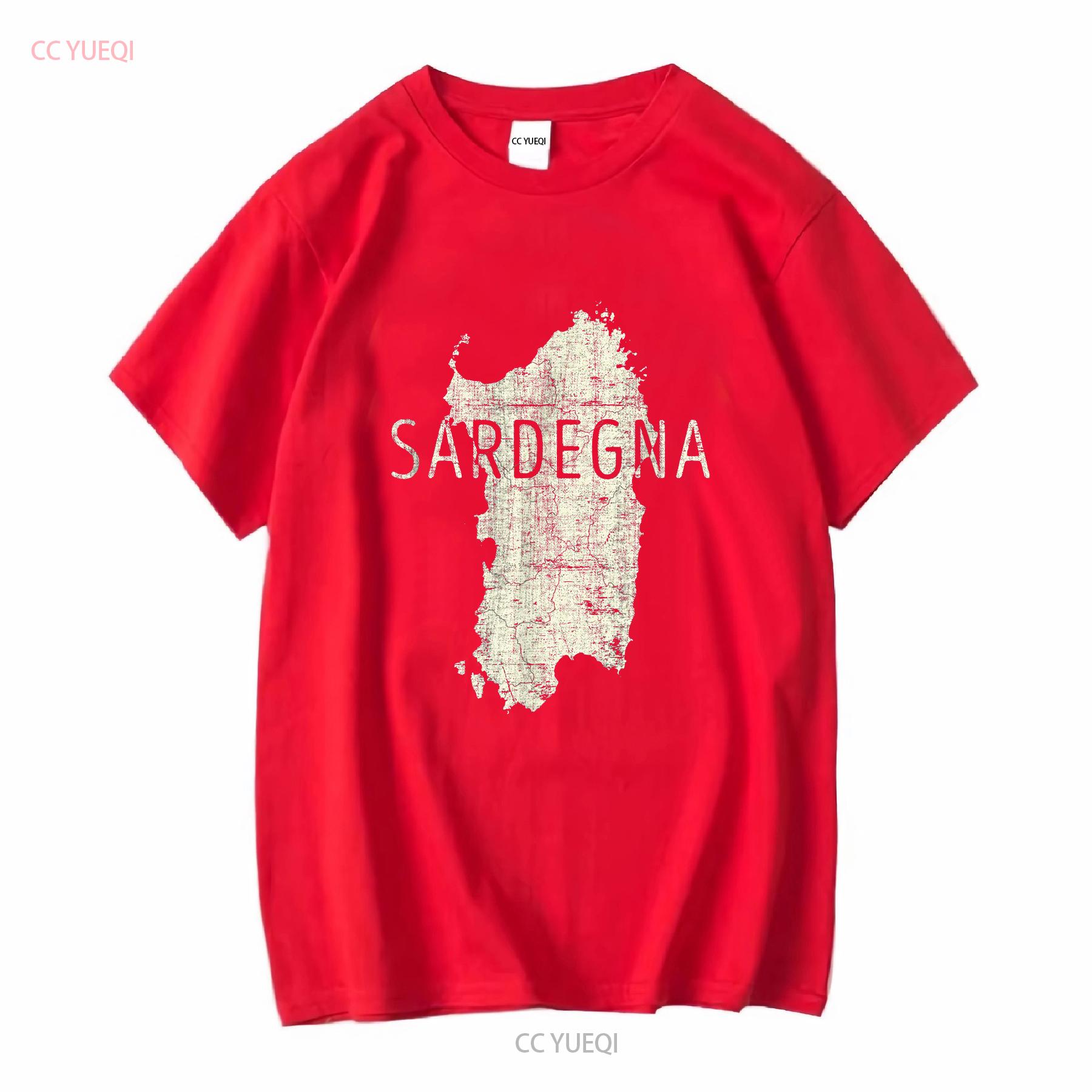 

Sardinian Map Word Art Sardegna Italy Souvenir T Shirt SweaT 101261 long or short sleeves vintage Washed streetwear Comfortable S