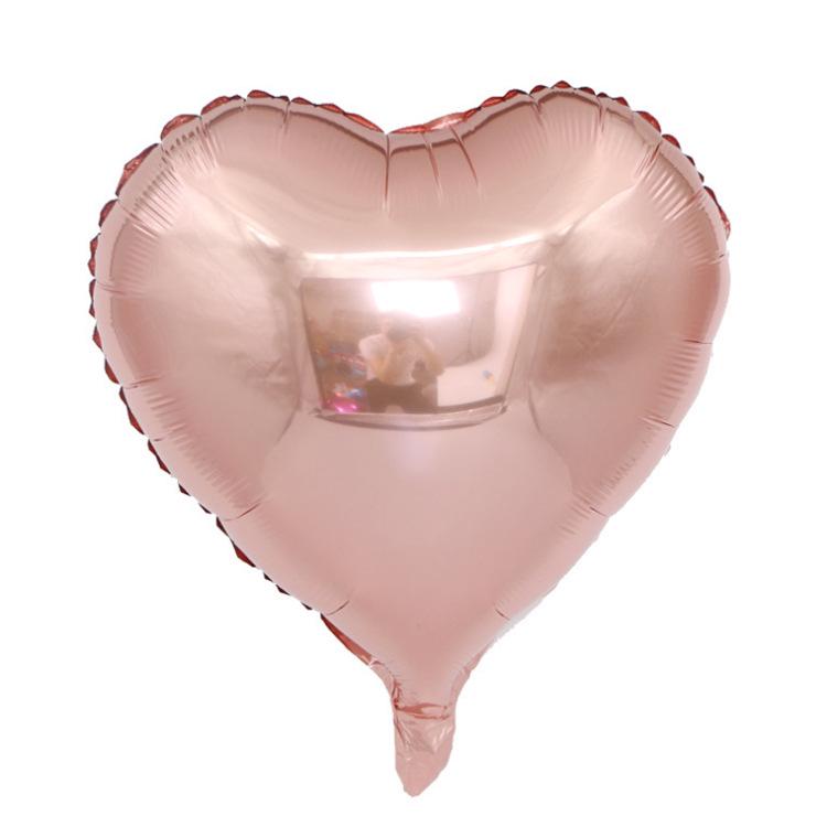 18-inch Heart-shaped Love Aluminum Film Balloons for Wedding and Party Decorations