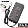58.8V 3A Ładowarka do Baterii Litowych Dla 52V Hulajnogi Elektrycznej Ładowarka do E-Roweru Dla 14S Pakietu Baterii Li-ion Z Złączem 3-Pin XLR
