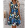 Women'S Sleeveless A-Line Dress Starry Night Black Cat Floral Print Women's Dress Beach Dress Y2k Ladies Clothes Oversized Tops