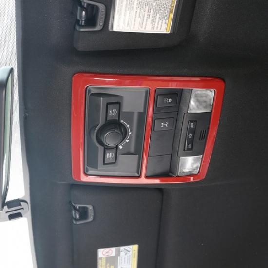 Fit For Toyota Tacoma 2016- Red ABS Front Roof Reading Light Lamp Cover Trim