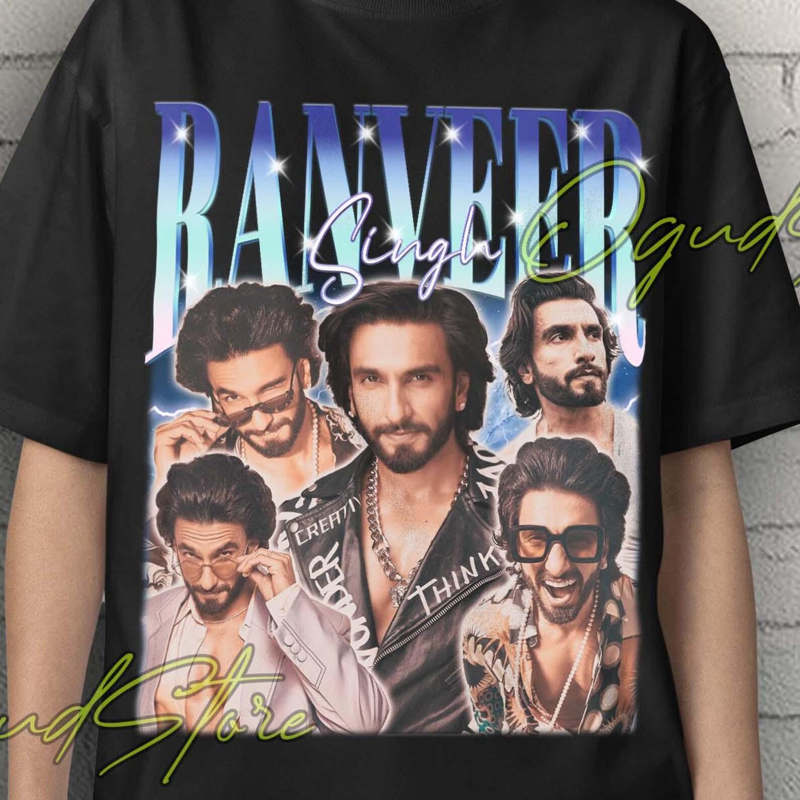 Ranveer Singh Tshirt, Ranveer Singh Shirt, Ranveer Singh Retro Tees, Ranveer Singh Fan Merch, Ranveer Singh Clothing, Ranveer Singh Poster 4XL