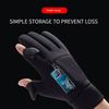 Gobygo Winter Padded Ski Gloves Zipper Touch Screen Windproof Waterproof Mountain Climbing Running Cycling Sports Warm Gloves
