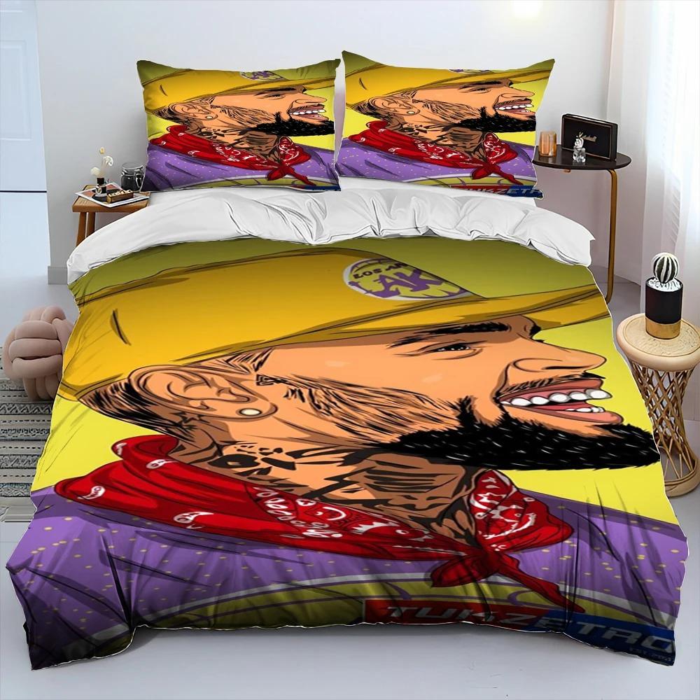 Hip Hop Art Rapper Legend Star Comforter Bedding SetDuvet Cover Bed Set Quilt Cover PillowcaseKing Queen Size Bedding Set Kids