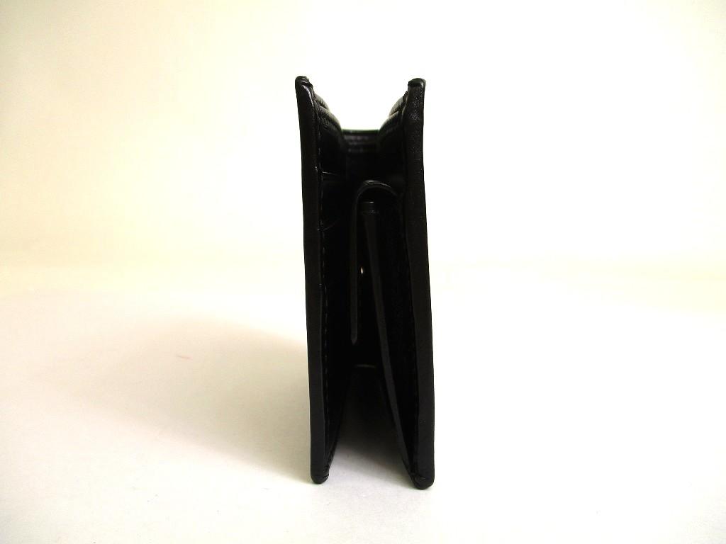 Authentisches GUCCI Imprimee Schwarzes Beschichtetes Canvas Leder Bifold Geldbörse #a770 Aufgearbeitet