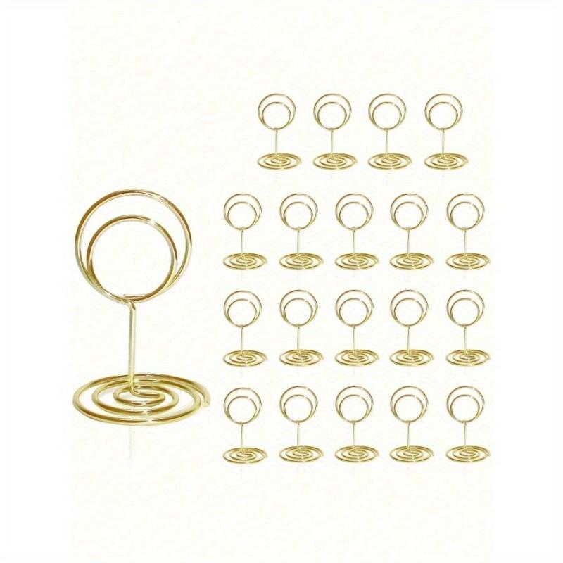 

1 шт. Держатель для карточек из нержавеющей стали, держатель для номеров, многоразовый и незаменимый для свадеб, выпускных, ресторанов и мероприятий с рождественскими подарками золотой