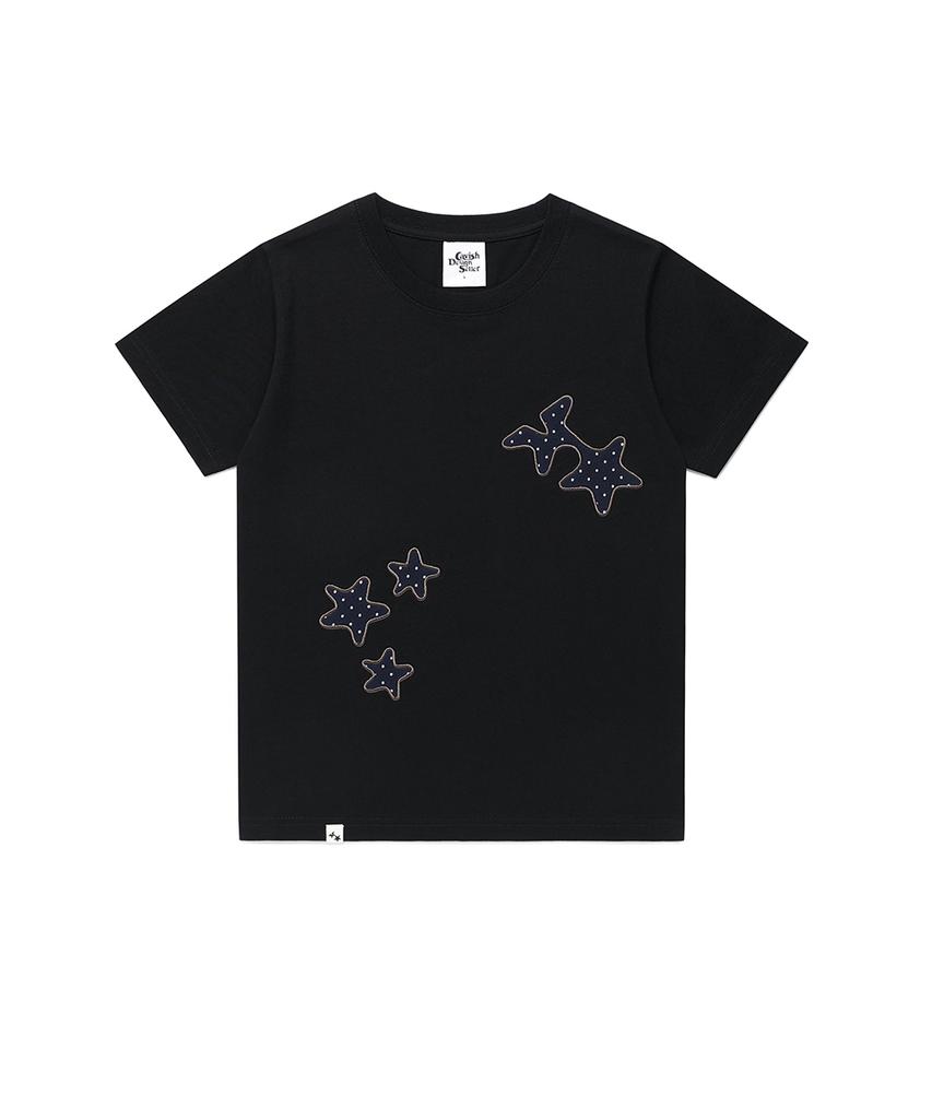 CAVISH Cozy Star Applique Ss Tee Black(Cv2Gmft515A)