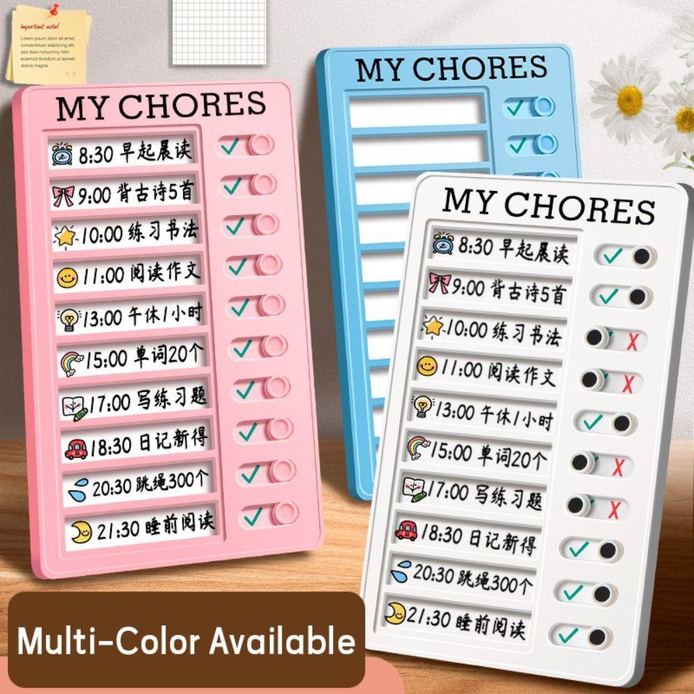 Detachable Daily Planner Memo Plastic Self-discipline Checklist Multi Purpose My Chores Checklist