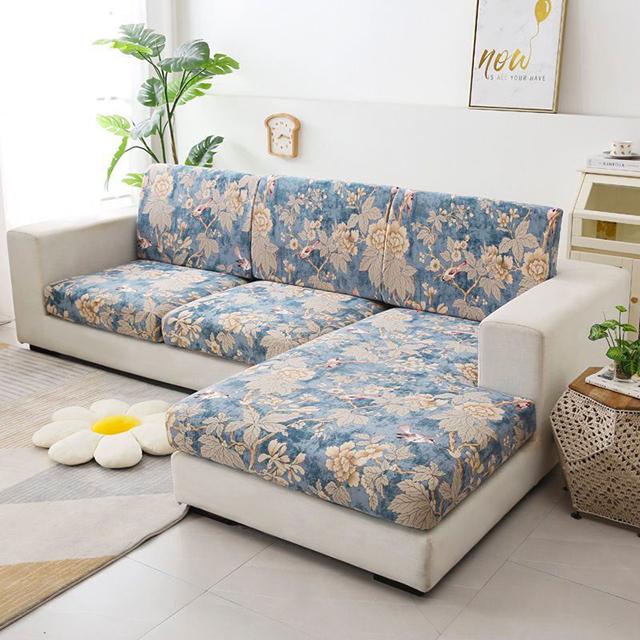 Printing Sofa Seat Cushion Covers L Shape Universal Stretch Sofa Seater Cover Stretch Washable Removable Slipcover
