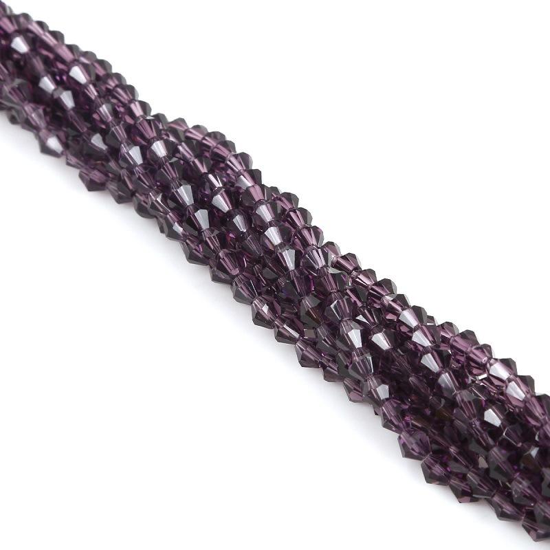 4mm Faceted Rhombus Crystal Beads Glass Beads DIY Handmade Beads Loose Beads Material Hair Jewelry Accessories Beads for Jewelry Making