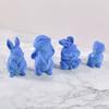 Ins Easter Rabbit Candle Mold Diy Aromath Gypsum Sit Up and Look Up Sitting Rabbit with Drooping Ears Silicone Mold