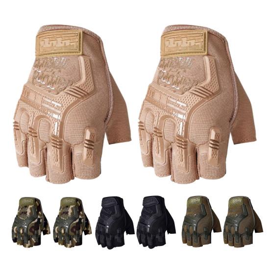 Cycling Mittens Practical Comfortable Wear-resistant Riding Mittens Anti-Shock Half Finger Cover Gloves Cycling Mittens Cycling Supply