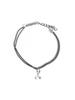 Harang Hr 273B_Whale Tail Half &Half Double Chain Bracelet [Wheat]