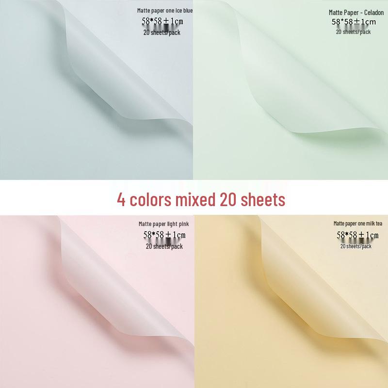 Tweekleurig Bloemenboeket Inpakpapier voor Verse Bloemen - Oya Papier