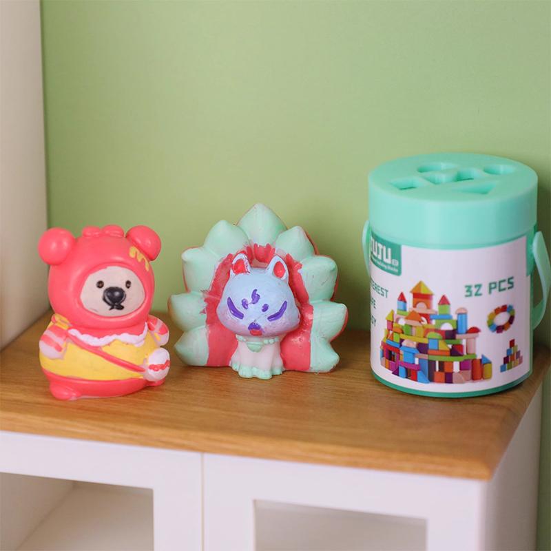 

1Set Dollhouse Miniature Building Model For Doll House Decor Toys Bricks Figure Toy For Kids Gift фіолетовий