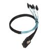     to 4   Cable 7Pin 12Gbps Tinplated Copper Gold Plated Contactor SFF 8087 to 4  Cable for Desktop Chassis