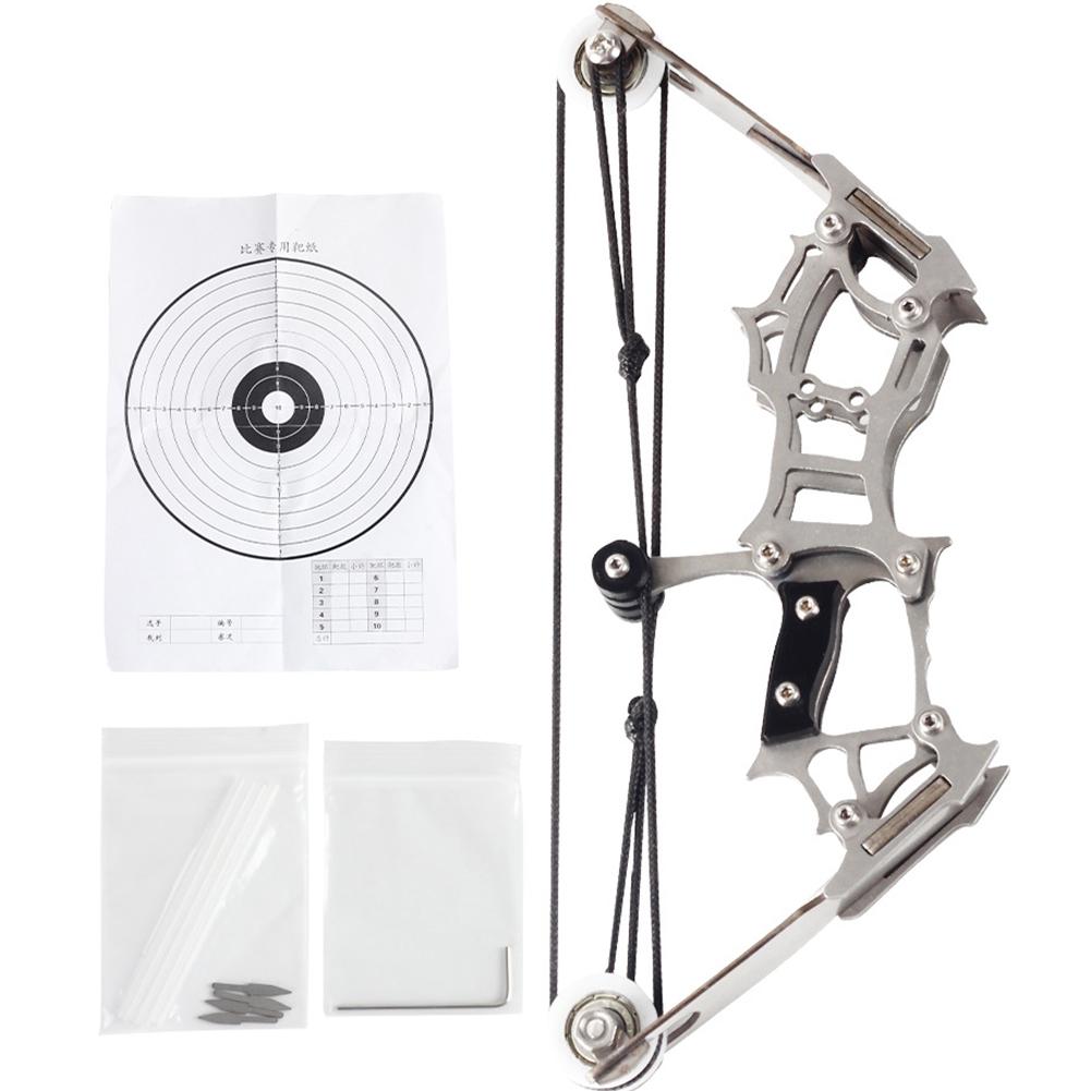 Mini łucznictwo zabawka ze stali nierdzewnej pasujący łuk zabawka dekompresyjna kryty odkryty łucznictwo akcesoria do ćwiczeń