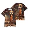 Summer Men's 3D Printed Crew Neck T-Shirt Fashion Versatile Breathable Trend Casual