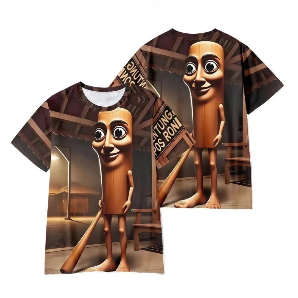 Summer Men's 3D Printed Crew Neck T-Shirt Fashion Versatile Breathable Trend Casual