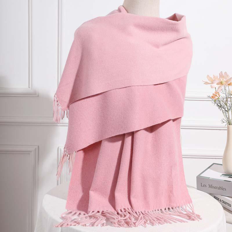 Reversible Cashmere Wool Scarf: Unisex Autumn/Winter, Luxurious Korean Style Shawl.