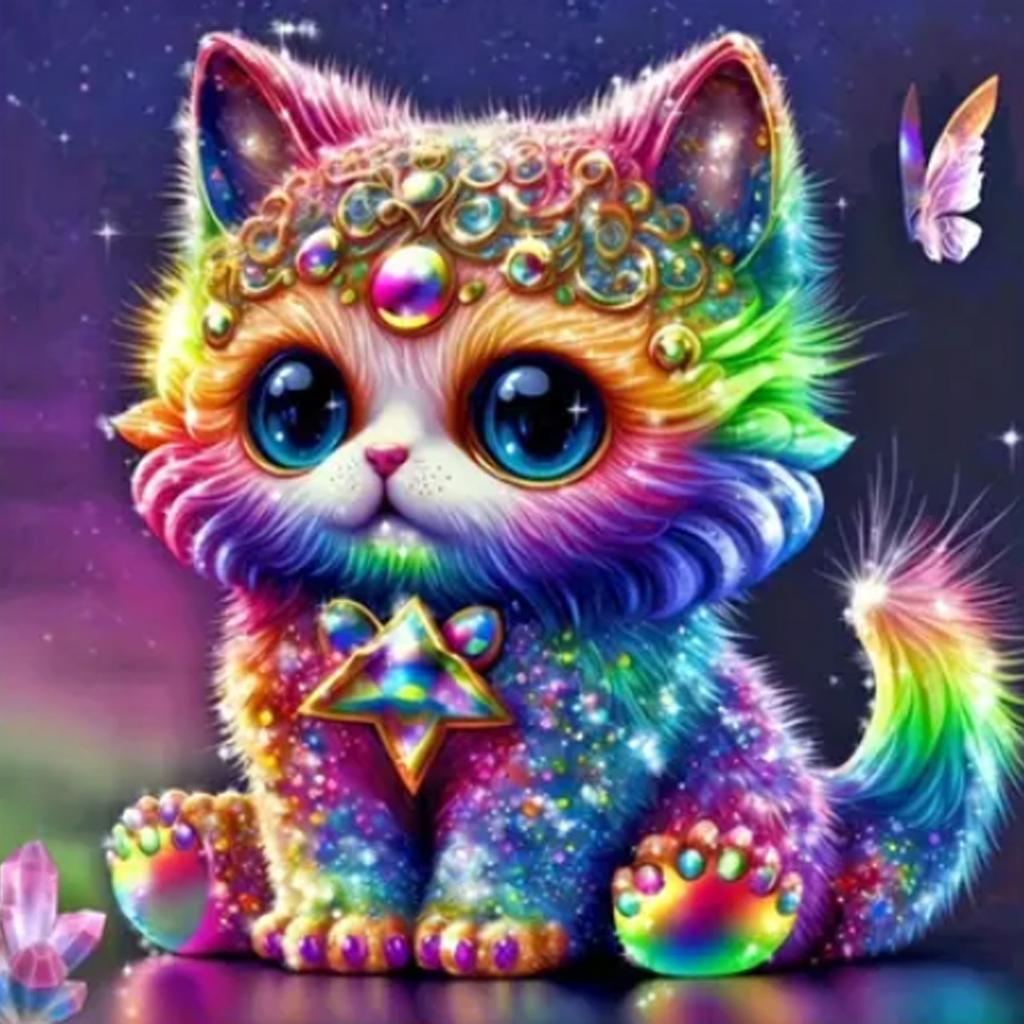 5d diamond painting new full diamond cartoon small animal living room handmade crystal point sticker diamond brick sticker cross stitch
