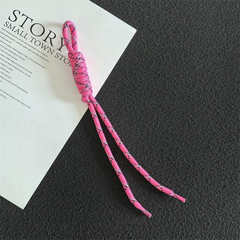 Colorful Trendy Miu Style Polyester/Nylon Braided Rope Pendant with Knotting for Bags