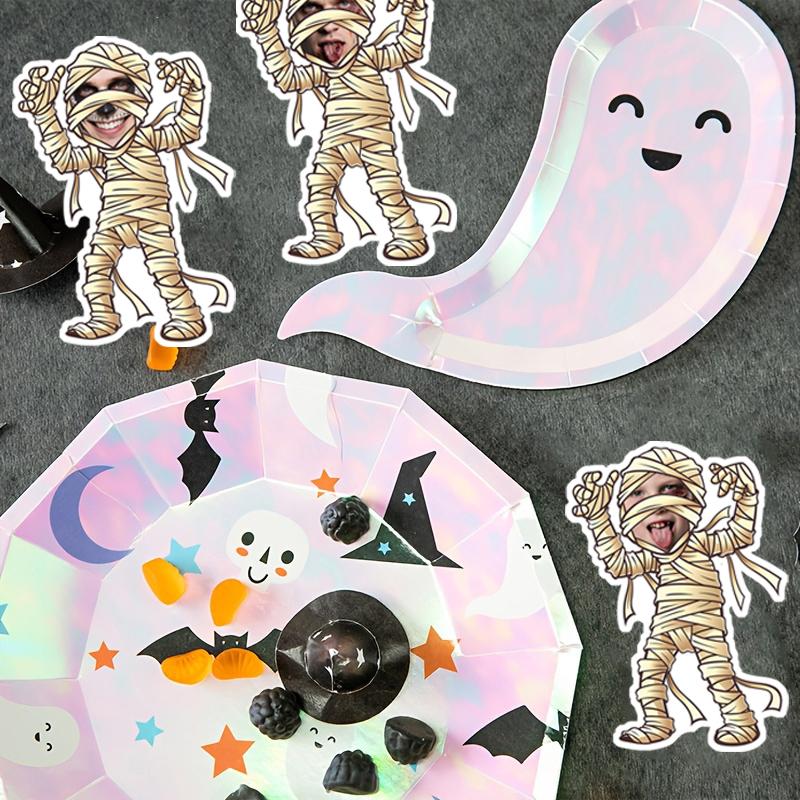 20 Stück Personalisieren Sie Mama-Aufkleber Lustiger Verschlussaufkleber Personalisieren Sie DIY-Gesicht mit Totenkopf Halloween-Etikett Hallow-Party-Deko-Zubehör