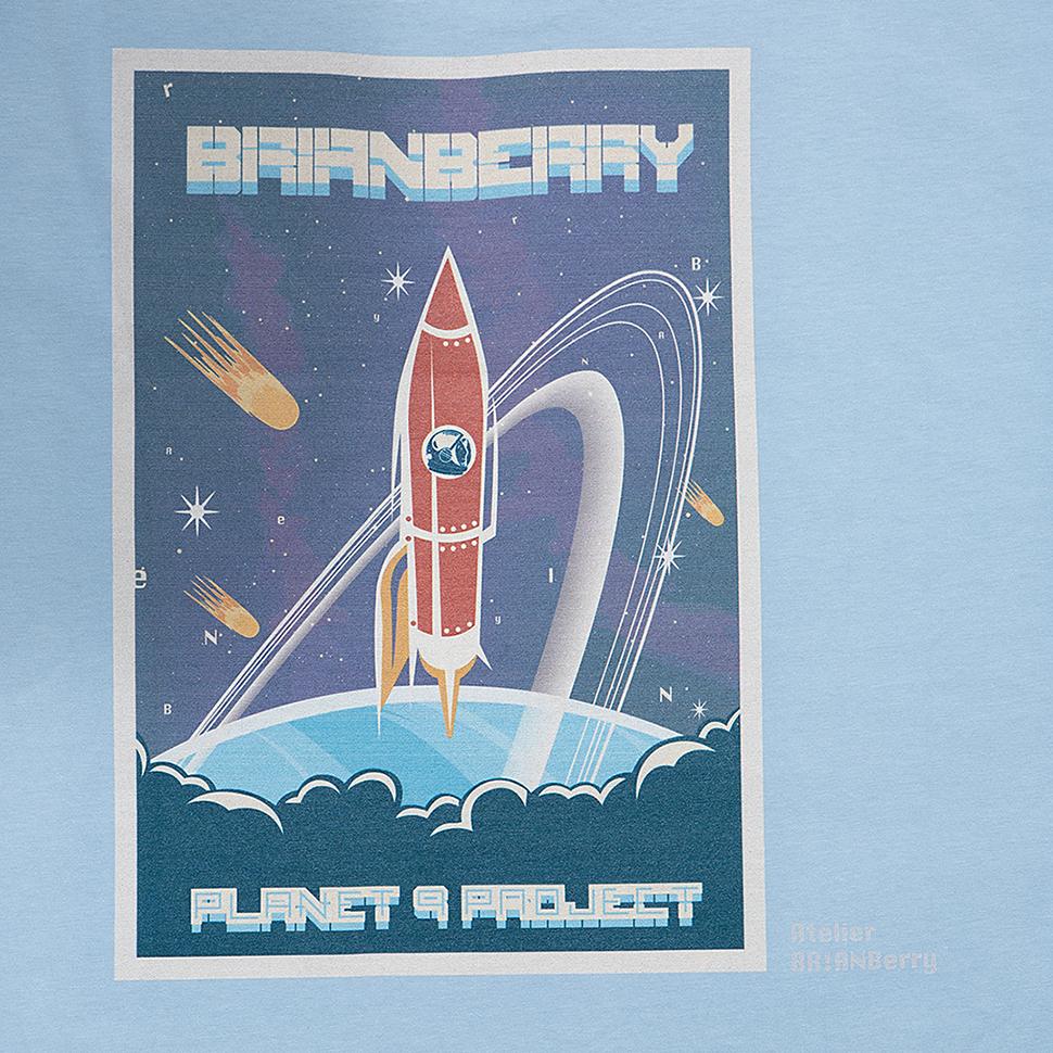 BRIAN BERRY Pluto Flight Tee_S/Blue