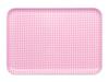 TATSU-CRAFT NR Tray, Medium, 33cm, Checkered Pink, with Non-Slip Surface, Microwave-Safe, Plastic Tray, Stylish and Cute, Non-Slip, Perfect for Cafes
