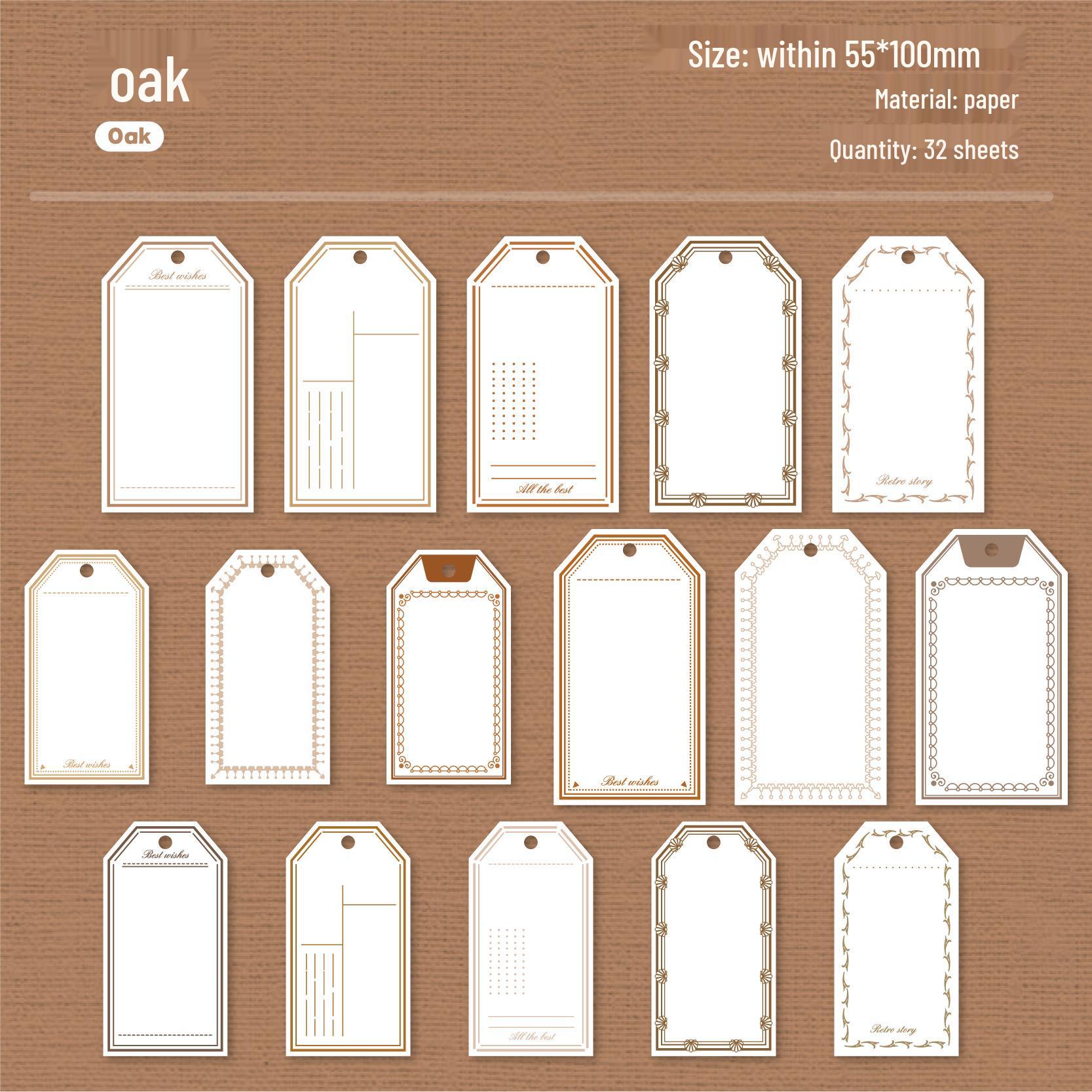 

Бумага для заметок RetroStory - 32 листа, серия креативных бирок для ретро-украшений