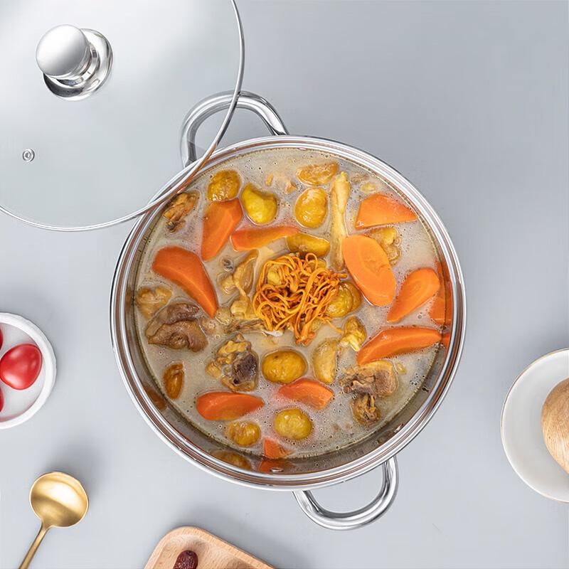 DePoo 304 Stainless Steel 28cm Soup Pot