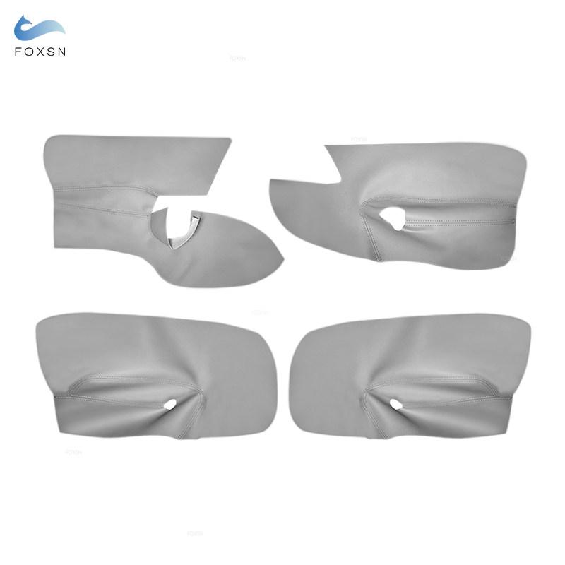 Rivestimento per pannello porta in pelle microfibra per guida a sinistra per VW Golf 5 Jetta 2005 - 2009, adesivo per rivestimento del pannello del bracciolo della portiera dell'auto.