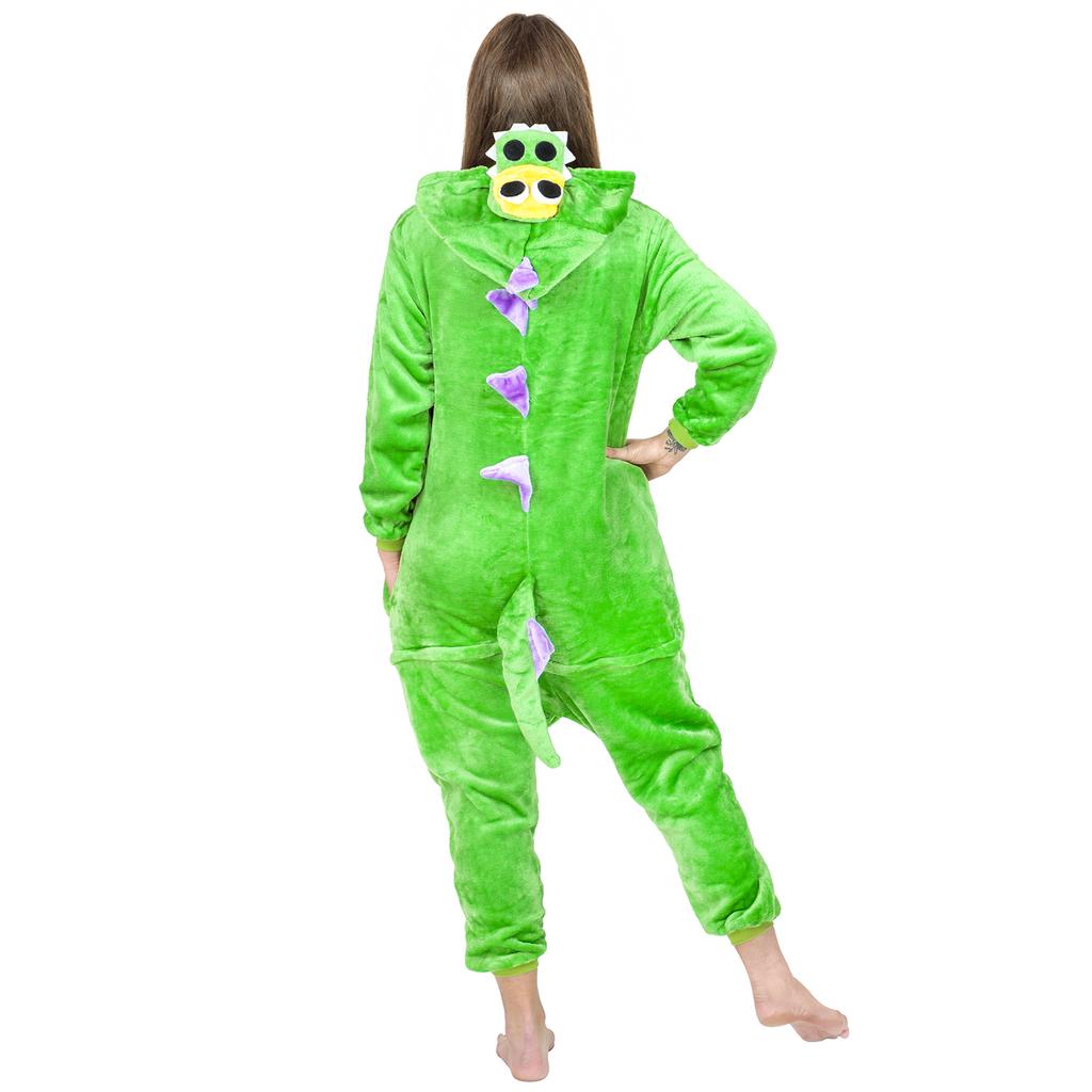 Dámské kigurumi pyžamo overal krokodýl teplý jednodílný kostým XL Onesie Kostým A105 - L