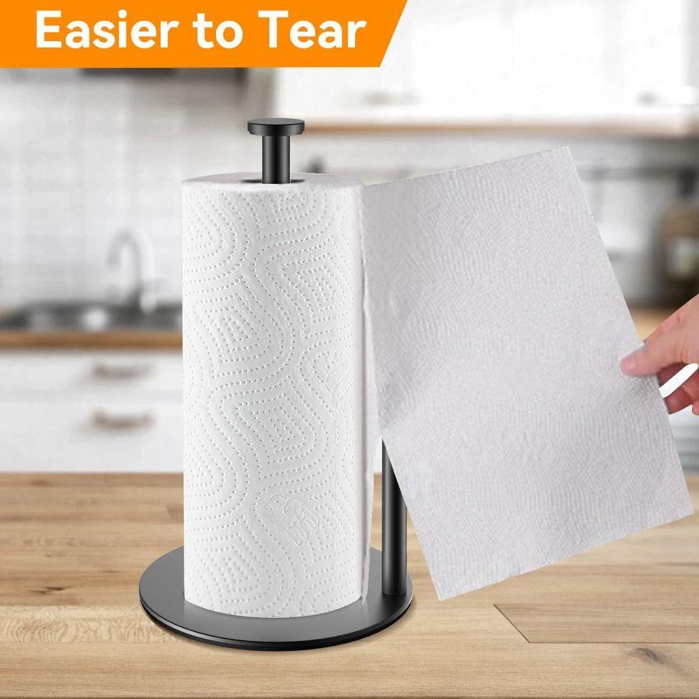 One-Handed Tear Paper Towel Stand Stainless Steel Paper Towel Dispenser  Bathroom