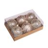 6pcs 8cm Christmas Ball Gift Box PET Christmas Tree Pendant  Home Xmas Decor