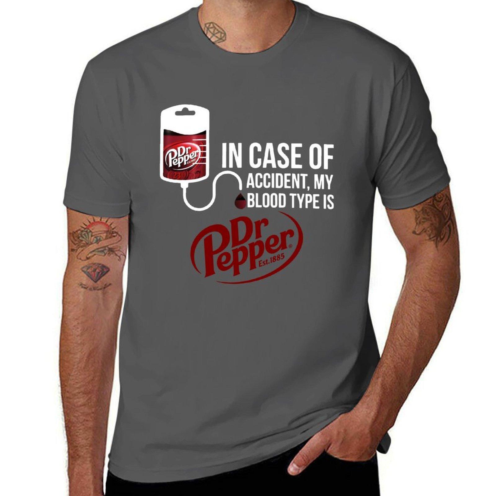 

in Case of Accident My Blood Type is DRPepper TShirt Big and Tall Gym TShirt 4XL