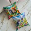 4pcs Set, 2D Flat Printing, Not Real Embroidery, Holiday Pillowcase Set, Spring-Themed Cozy Cat and Floral Pillowcase Set, Adorable Cats and Colorful