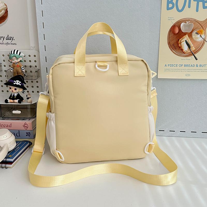 Lightweight Shoulder Bag Messenger Bag Student Crossbody Bag Women's Color Block Backpack