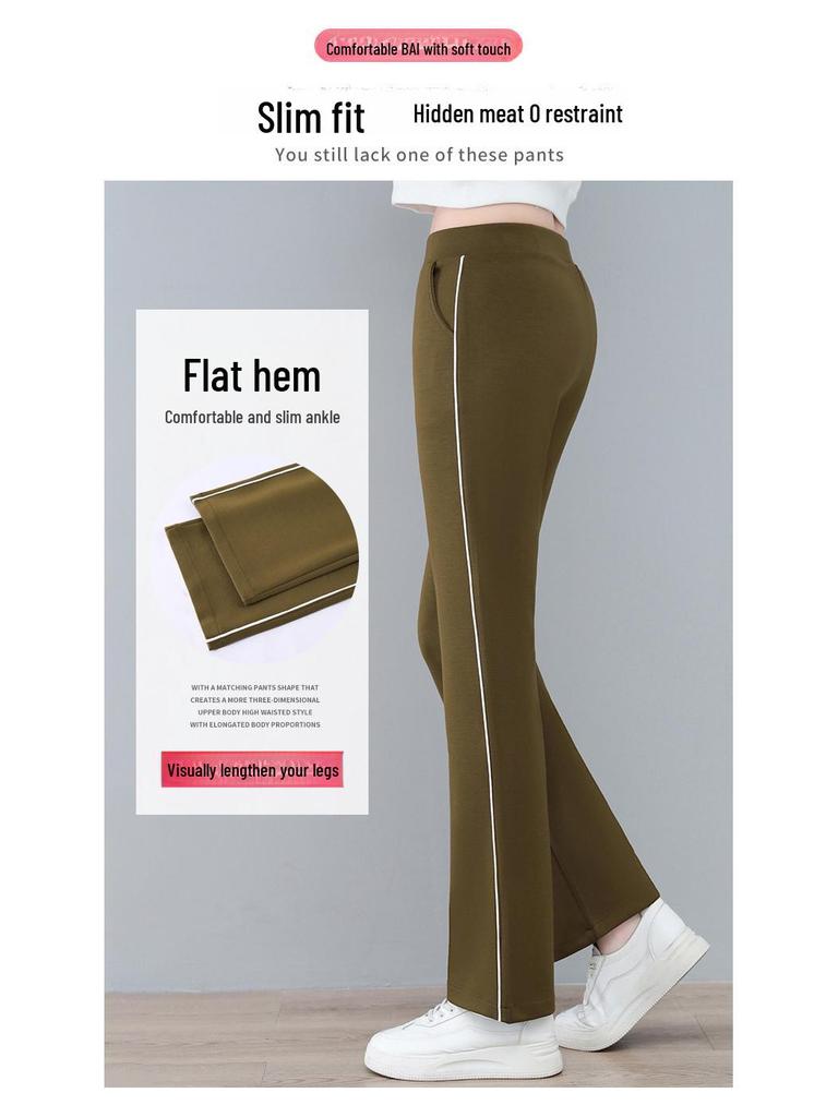 Dámské letní kalhoty se širokými nohavicemi, s vysokým pasem a rozšířené - Lehké, volné, přiléhavé, ležérní kalhoty