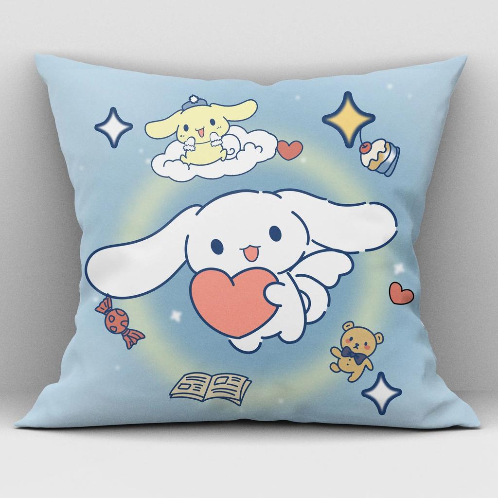 Sanrio Cinnamon Dog Big Eared Dog Pillow Cover Living Room Sofa Cushion Cover Kawaii Room Decoration Birthday Gift Gift