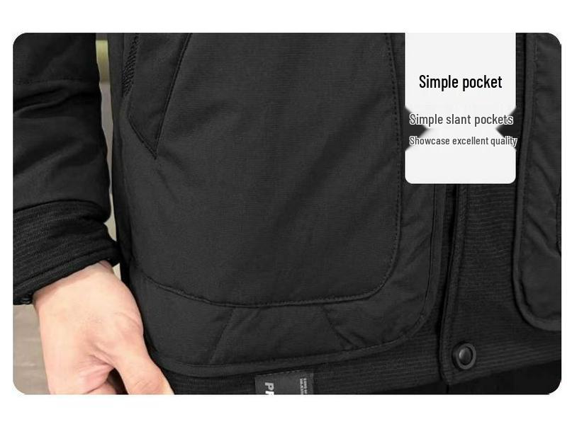 Men's Trendy 2025 Lightweight Lapel Down Jacket - Warm, Short, Thickened Winter Coat
