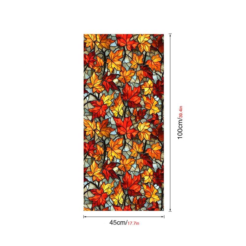 Halloween Theme Window Film PVC Stained Glass Films Door Window Stickers Home Bathroom Balcony Office Party Decor Privacy Film
