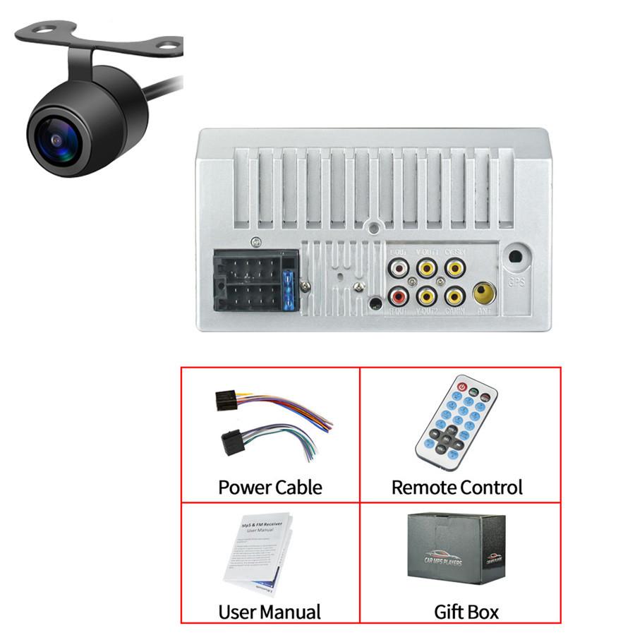7" HD Car Multimedia Player 2DIN Touch Screen Auto Stereo MP5 Bluetooth USB TF FM Player with Dynamic Track Camera