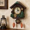 Wall Mounted Clock Farmhouse Bird House Cuckoo Pendulum Clock For Home Office Living Room Art Decors Battery Operated